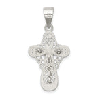 Sterling Silver 925 Polished Crucifix Pendant with Anti-Tarnish Finish