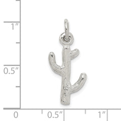 Sophia Jewelers 925 Sterling Silver 3D Cactus Charm Polished Finish