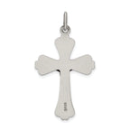 Sterling Silver 925 INRI Crucifix Pendant with Antiqued Brushed Finish