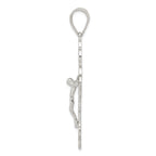 Sterling Silver Polished Crucifix Pendant