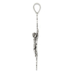 Sterling Silver Antiqued Large INRI Crucifix Pendant