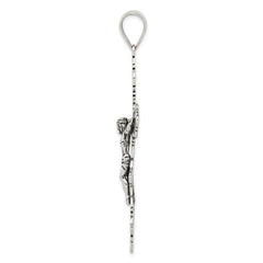 Sterling Silver Antiqued Large INRI Crucifix Pendant