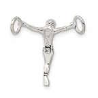 Sterling Silver 925 Jesus Cross Pendant with Polished Anti-Tarnish Finish