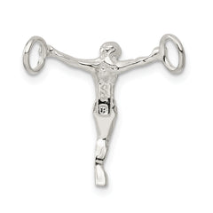 Sterling Silver 925 Jesus Cross Pendant with Polished Anti-Tarnish Finish