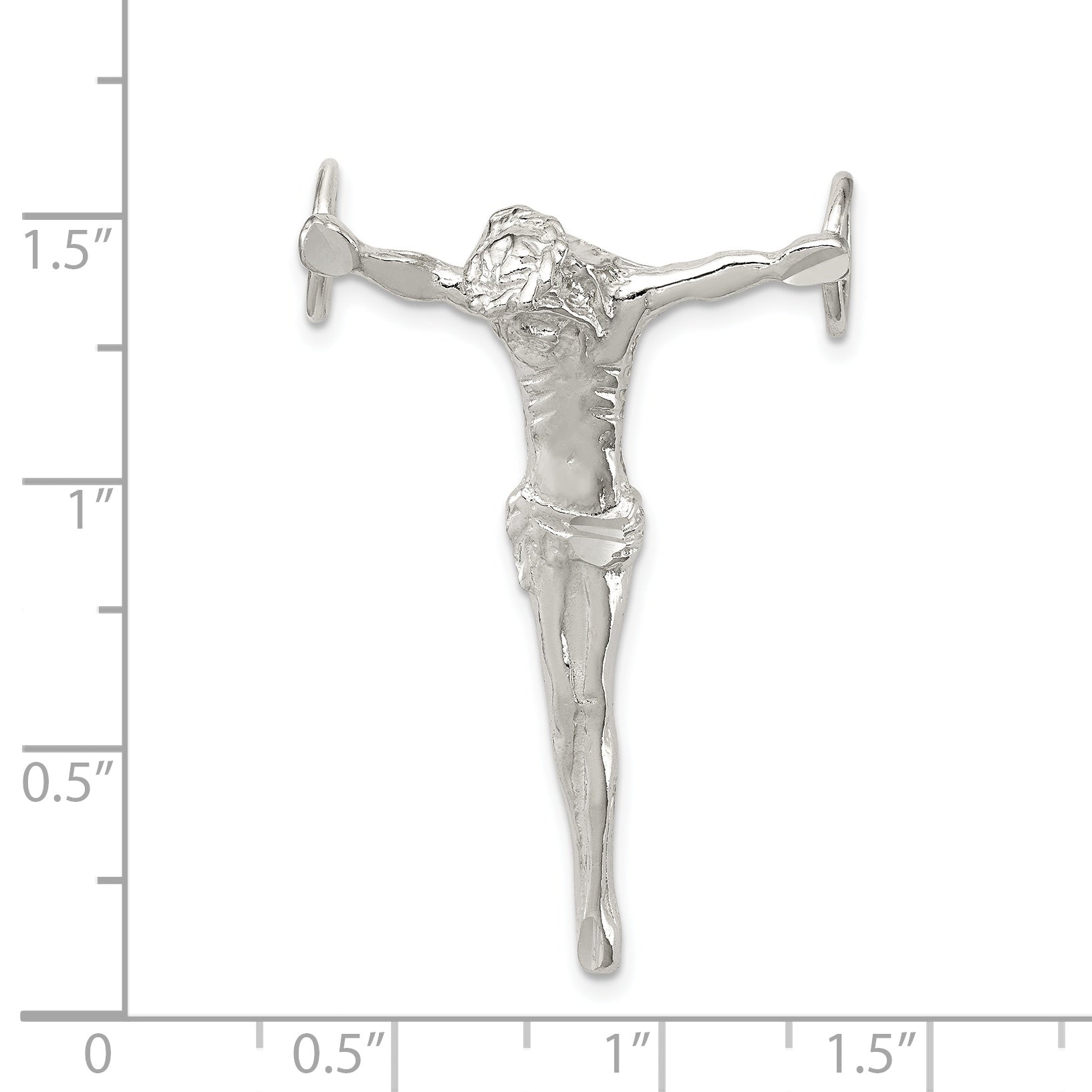 Sophia Jewelers Sterling Silver 925 Jesus Cross Pendant with Polished Anti-Tarnish Finish