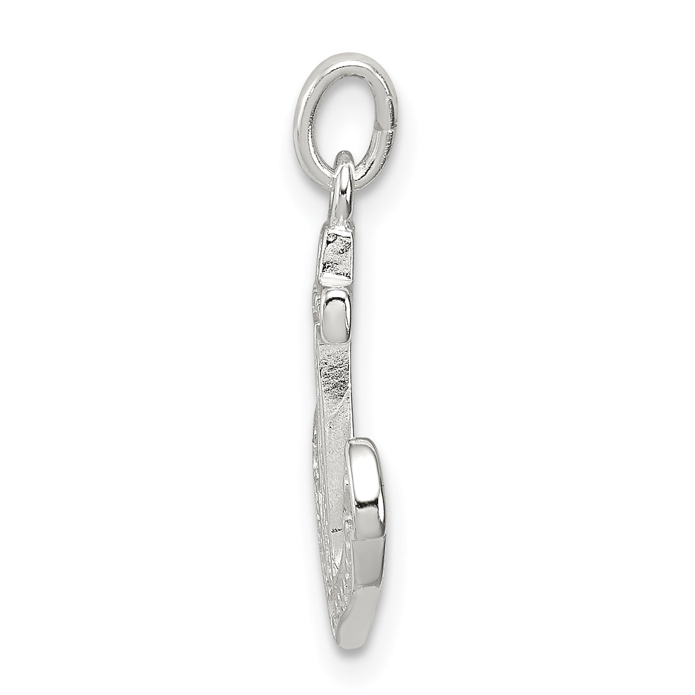 Sterling Silver 925 Polished CZ Anchor Pendant Elegant Nautical Charm