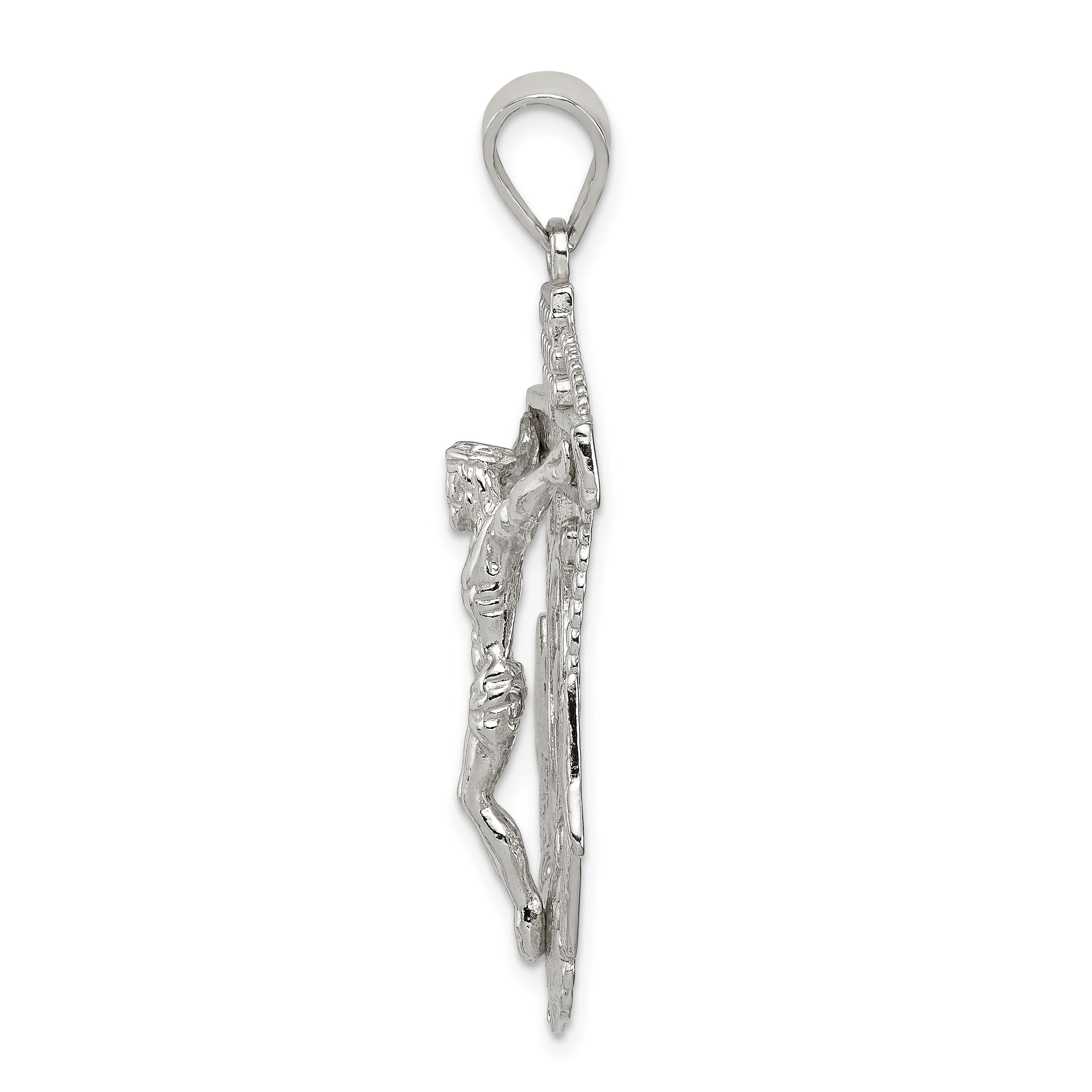Sterling Silver Polished Mariner Crucifix Pendant Secondary image