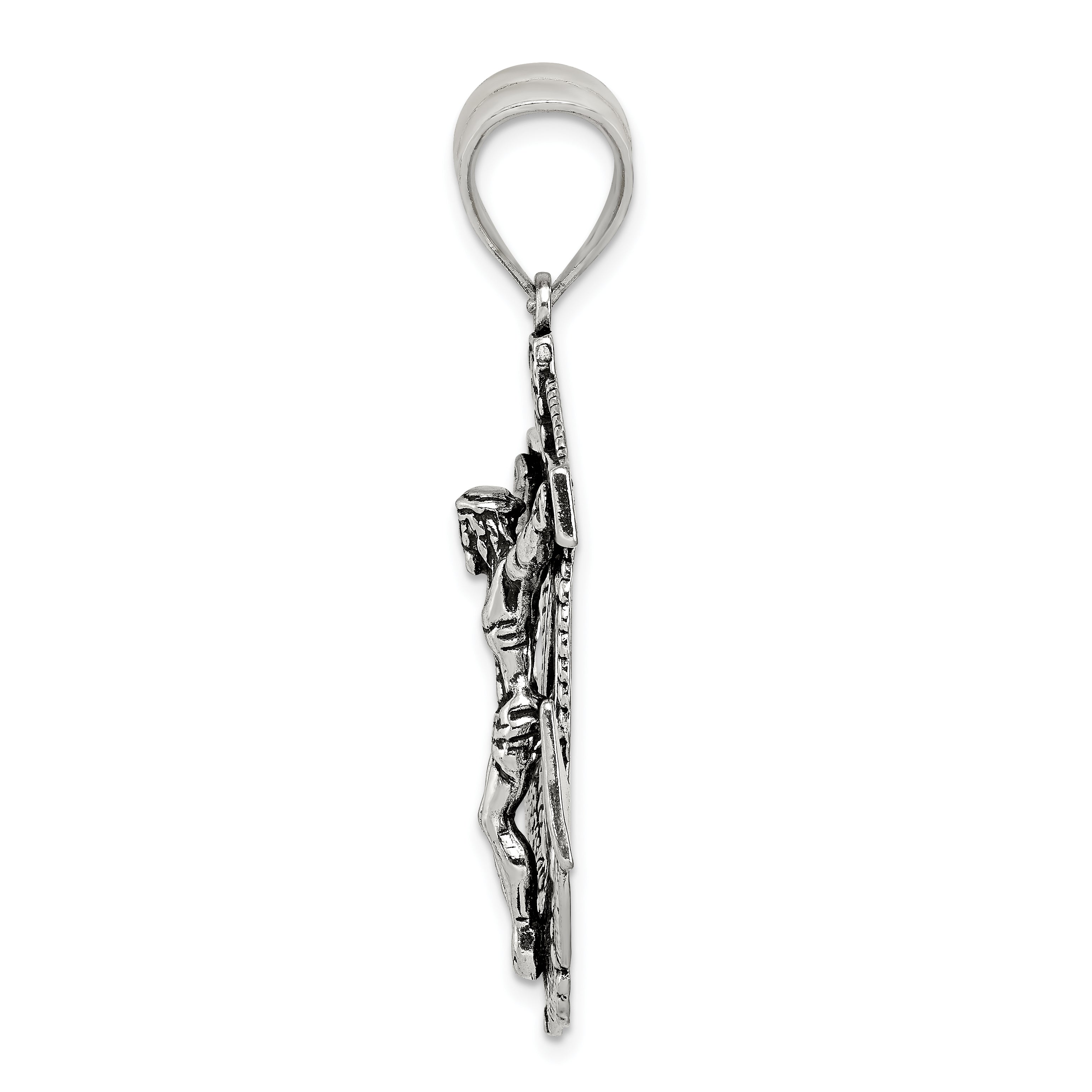 Sterling Silver Antiqued Crucifix Pendant Secondary image