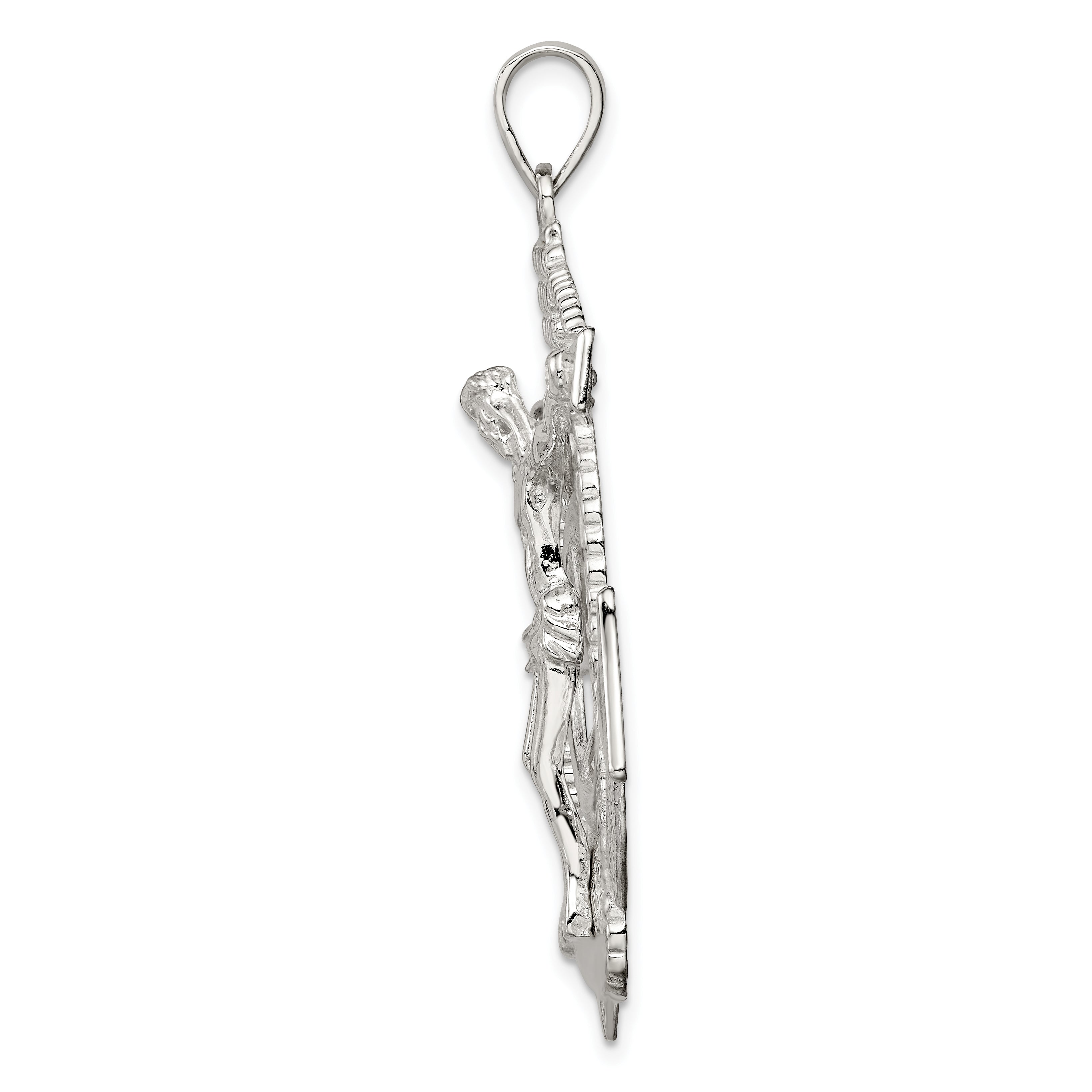 Sterling Silver Polished Mariner Cross Pendant Secondary image
