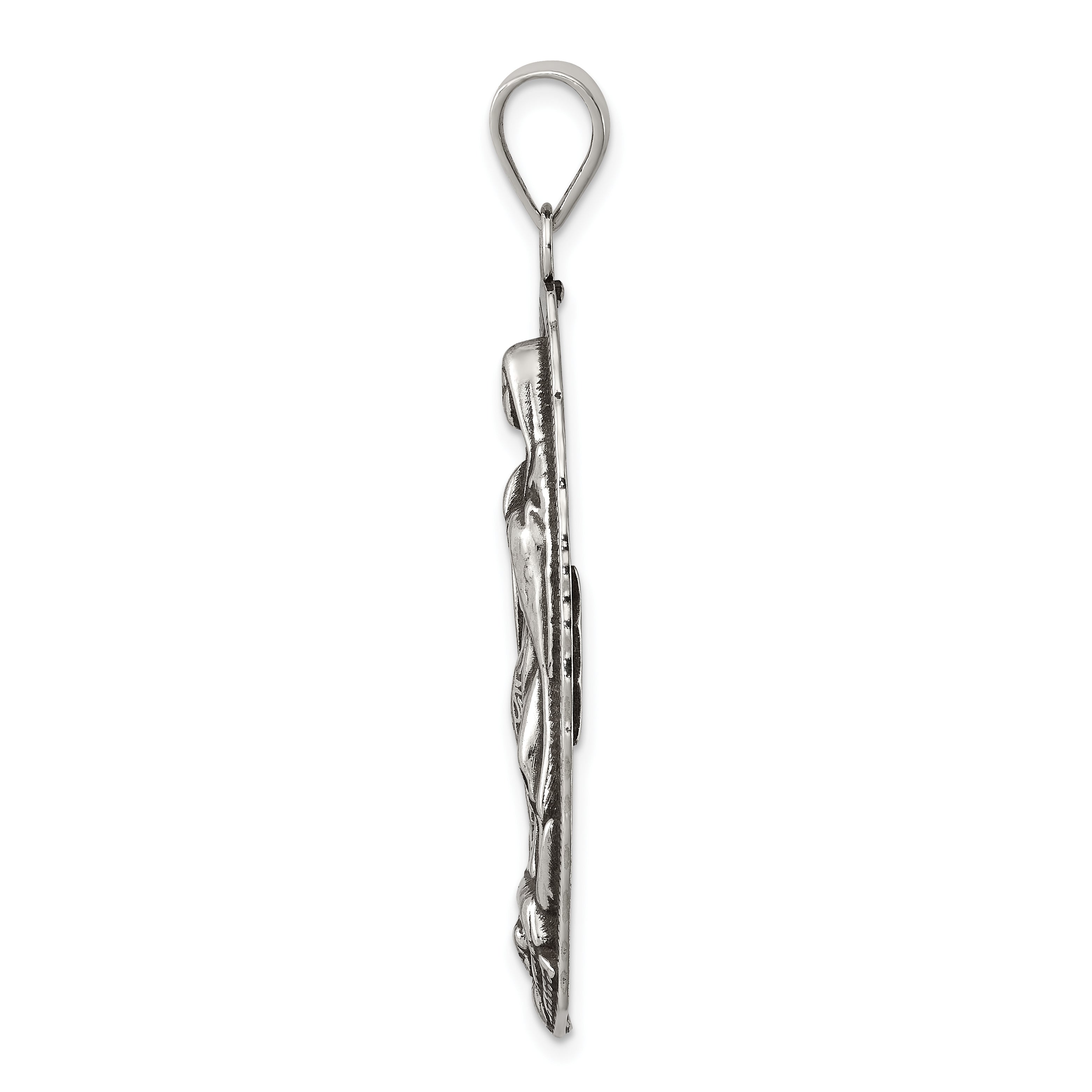 Sterling Silver Antiqued Religious Pendant Secondary image