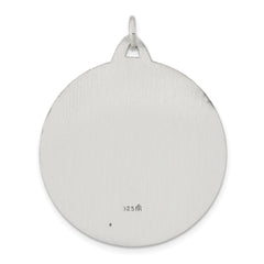 Sterling Silver St. Christopher Pendant with Antiqued Satin Finish Unisex
