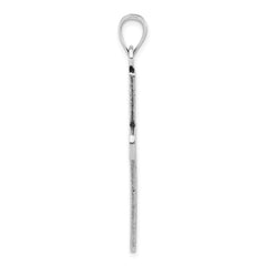 Sterling Silver 925 Unisex Jesus Cross Pendant with Polished Antiqued Finish