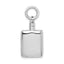 Sterling Silver Rhodium-plated Polished Rectangular Ash Holder Pendant