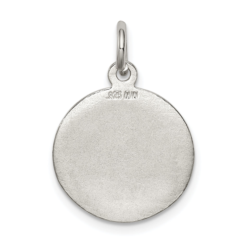 Sterling Silver 925 Raphael Angel Pendant with Polished Texture