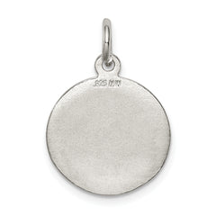 Sterling Silver 925 Raphael Angel Pendant with Polished Texture