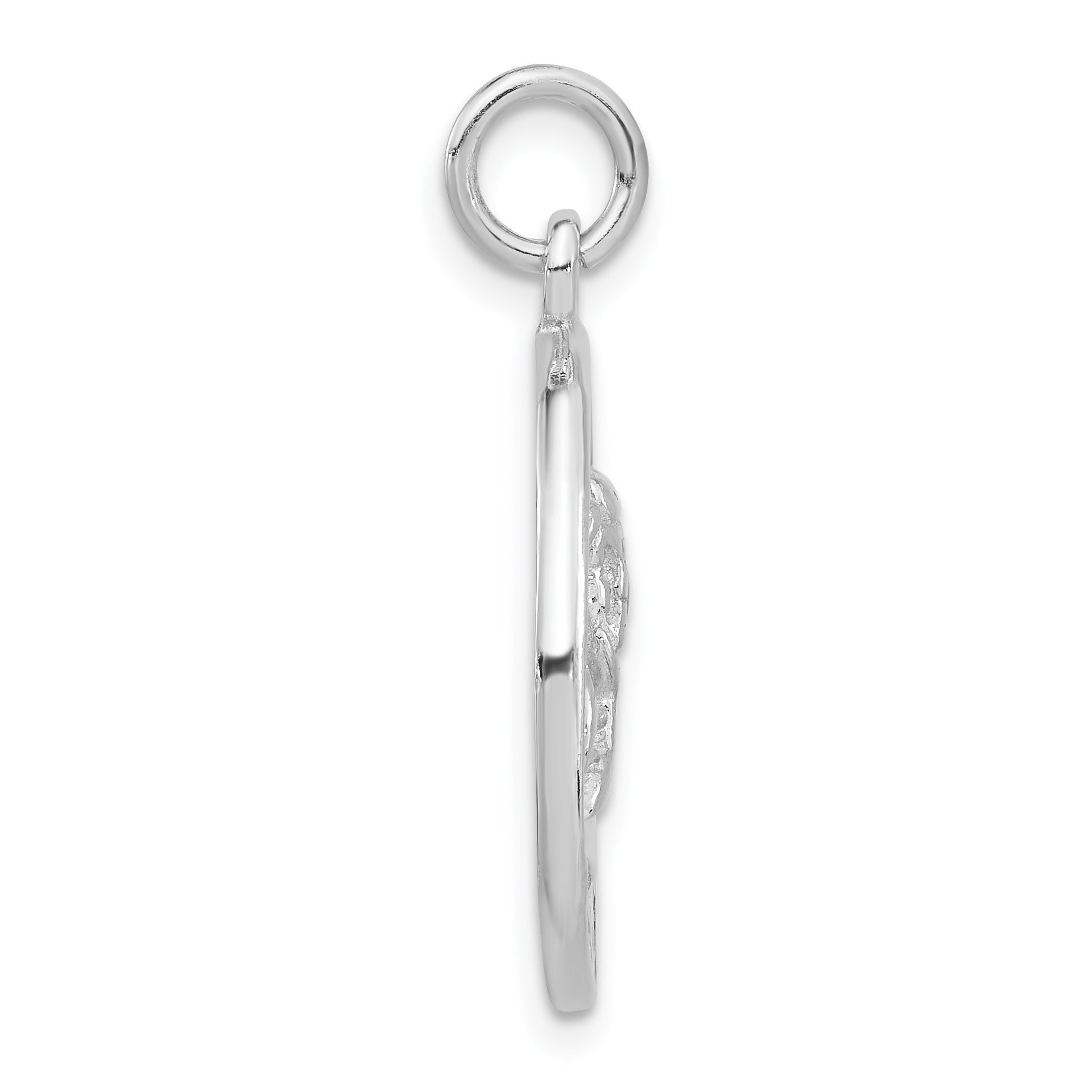 Unisex Sterling Silver Raphael Angel Pendant with Polished Finish
