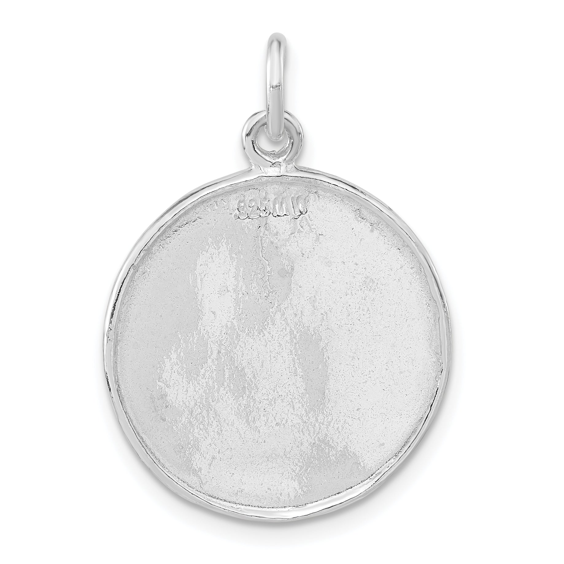 Unisex Sterling Silver Raphael Angel Pendant with Polished Finish