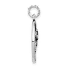 Unisex 925 Sterling Silver Antiqued Raphael Angel Pendant