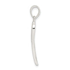 Sterling Silver 925 Men's Angel Wing Pendant with Polished Texture