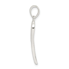 Sterling Silver 925 Men's Angel Wing Pendant with Polished Texture