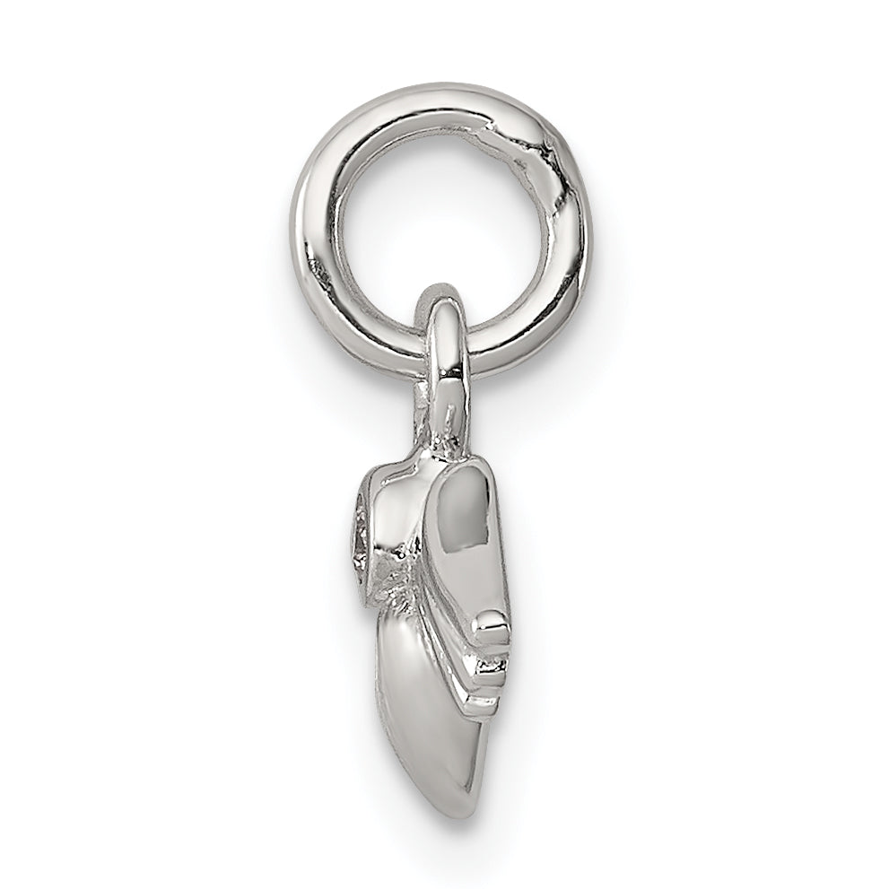 Sophia Jewelers 925 Sterling Silver CZ Heart Pendant with Angel Wings Secondary image