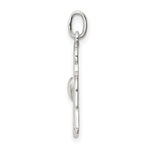 Sterling Silver 925 Angel Heart Charm Pendant Polished Finish Elegant Gift