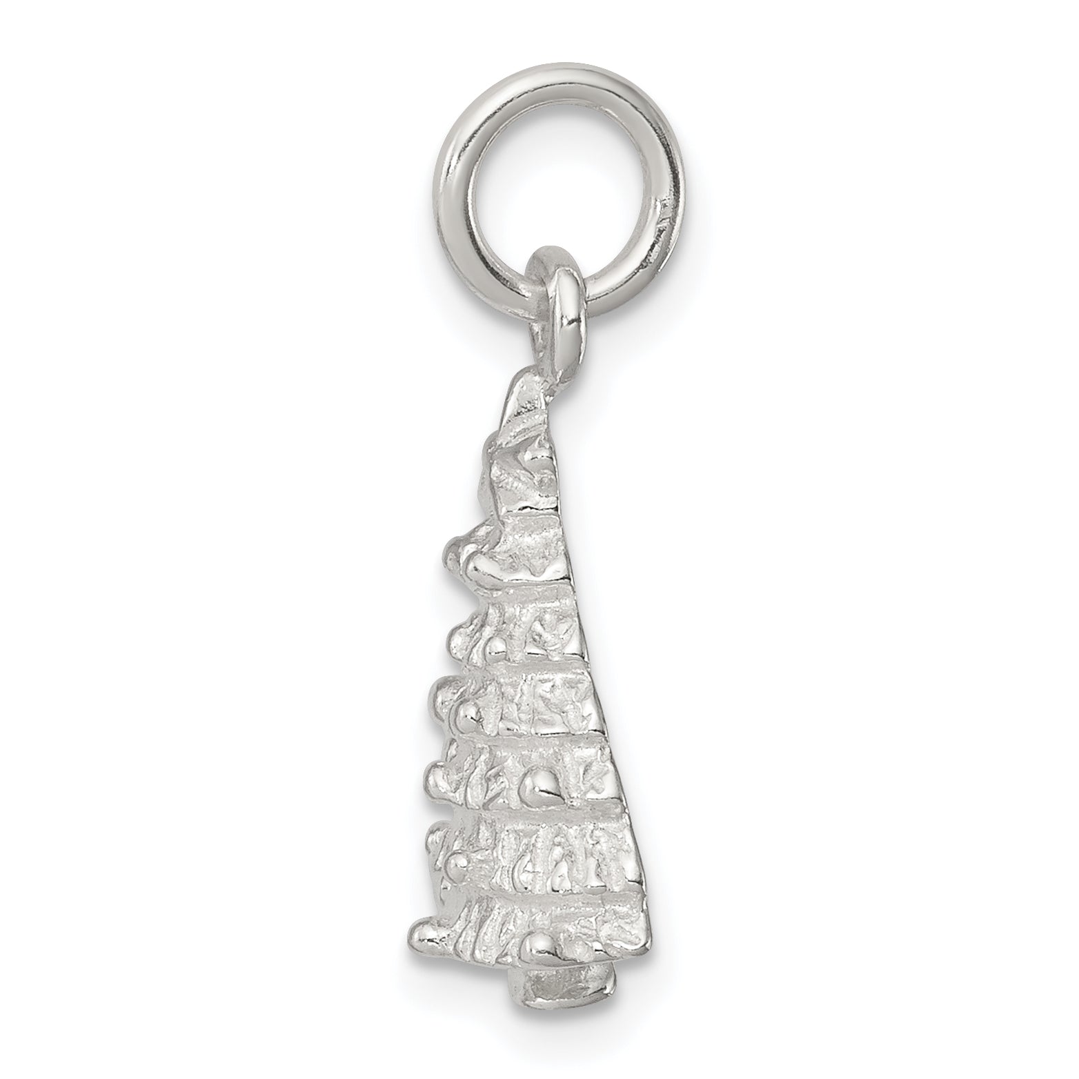 Sterling Silver 925 Christmas Tree Charm with Anti-Tarnish Finish Secondary image