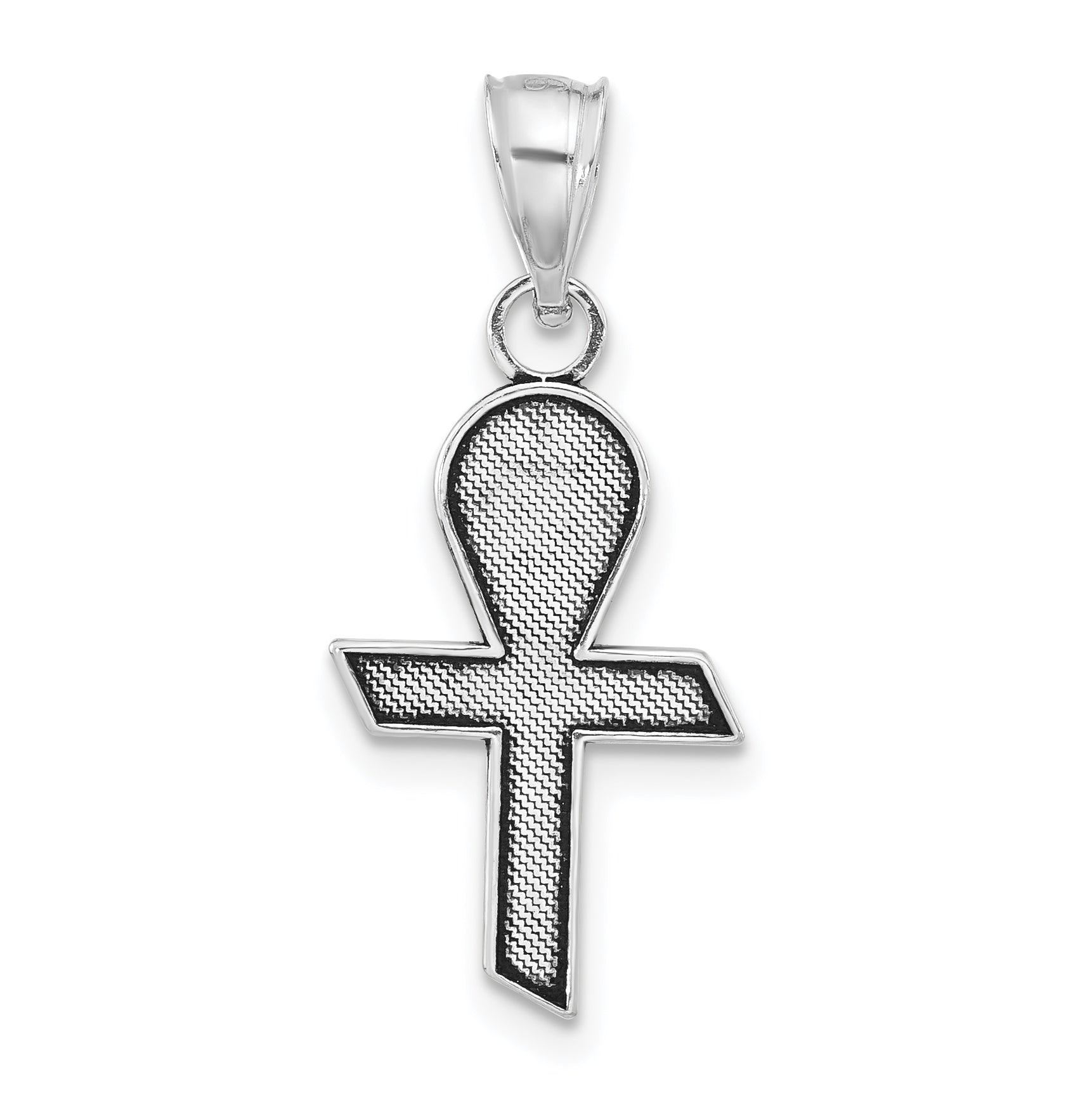 Sterling Silver 925 Antiqued Baptism Pendant with Unisex Elegant Design