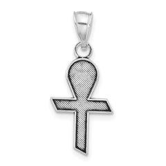 Sterling Silver 925 Antiqued Baptism Pendant with Unisex Elegant Design
