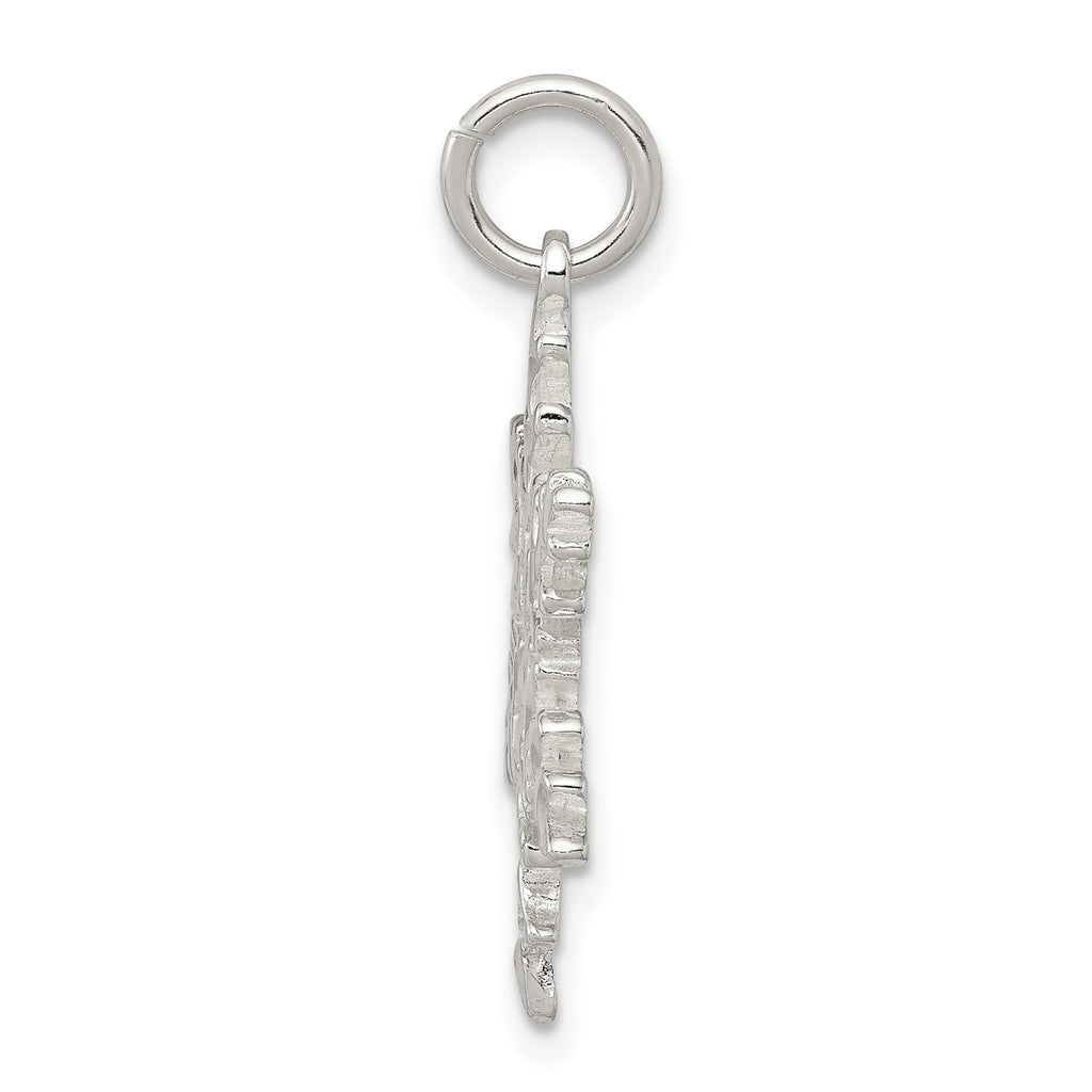 Sophia Jewelers 925 Sterling Silver Snowflake Pendant with Anti-Tarnish Finish