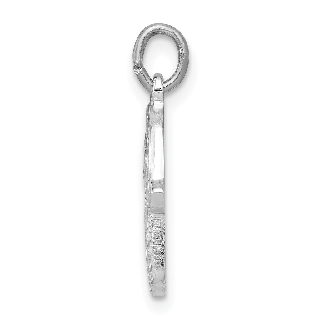 Sophia Jewelers 925 Sterling Silver Hamsa Pendant with Polished Rhodium Finish
