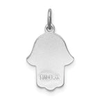 Sophia Jewelers 925 Sterling Silver Hamsa Pendant with Polished Rhodium Finish