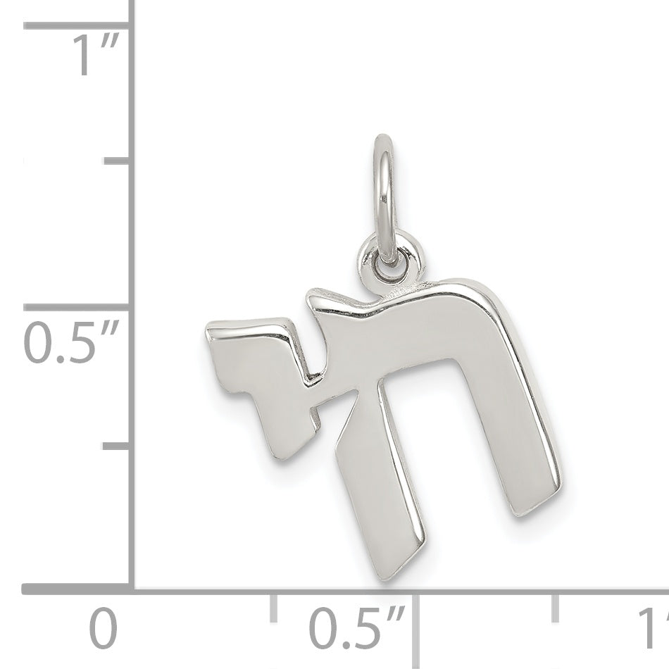 Sophia Jewelers 925 Sterling Silver Chai Life Charm Polished Elegance