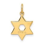Sterling Silver Gold-Tone Star of David Pendant Engraved Polished Finish