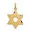 Sterling Silver Gold-tone Engraved Jewish Star Pendant