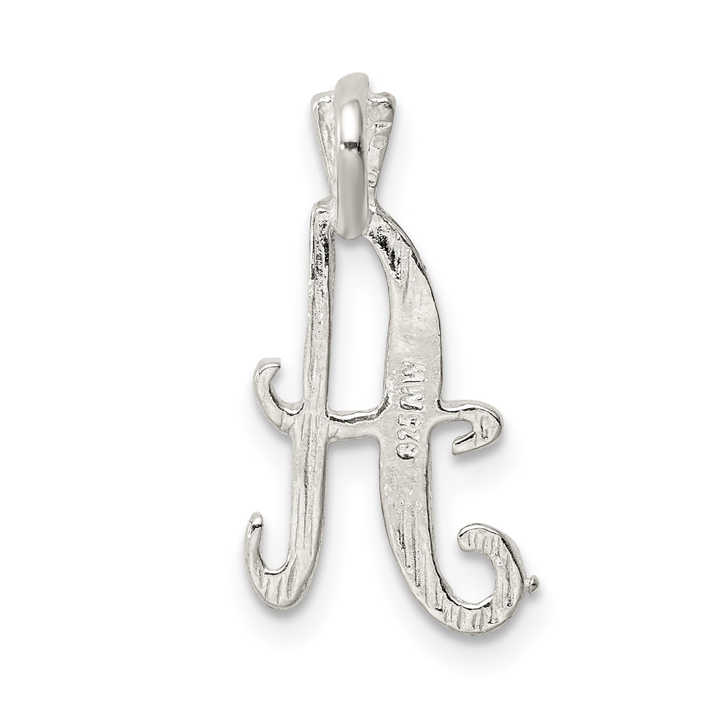 Sophia Jewelers Sterling Silver Letter A Pendant with Polished Finish