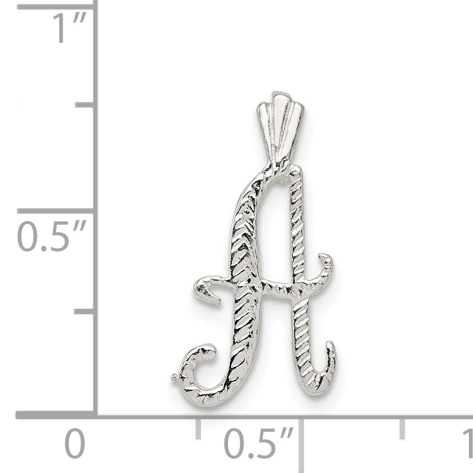 Sophia Jewelers Sterling Silver Letter A Pendant with Polished Finish