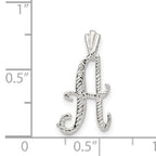Sophia Jewelers Sterling Silver Letter A Pendant with Polished Finish