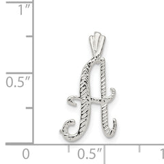 Sophia Jewelers Sterling Silver Letter A Pendant with Polished Finish