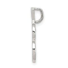 Sterling Silver 925 Letter B Pendant with Polished Anti-Tarnish Finish