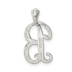 Sterling Silver 925 Letter B Pendant with Polished Anti-Tarnish Finish