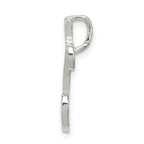 Sterling Silver 925 Letter C Pendant with Polished Textured Finish