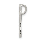 Sterling Silver 925 Letter I Pendant with Polished Texture