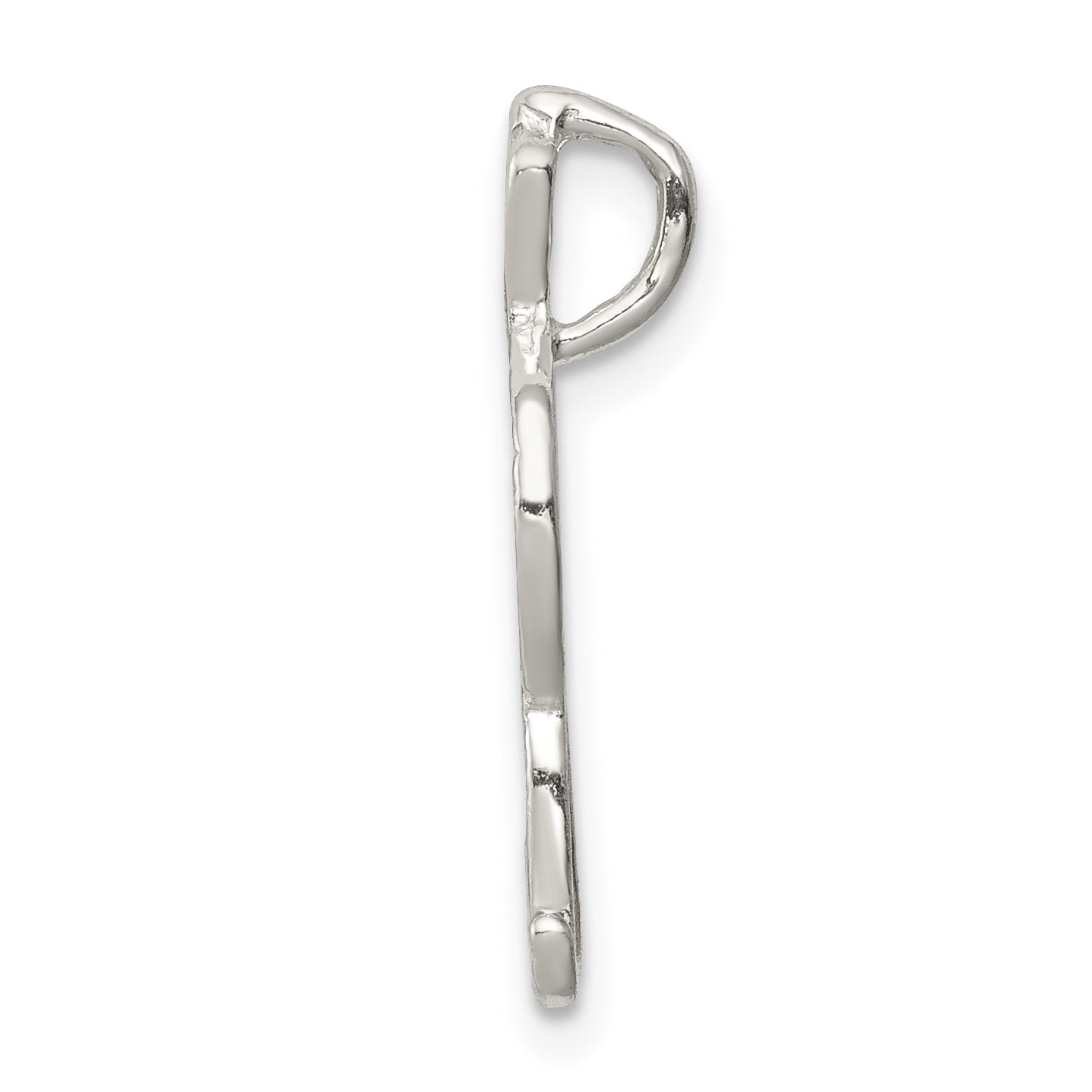 Sterling Silver 925 Letter R Pendant with Polished Textured Finish Secondary image
