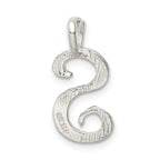Sterling Silver 925 S Charm Pendant with Anti-tarnish Finish