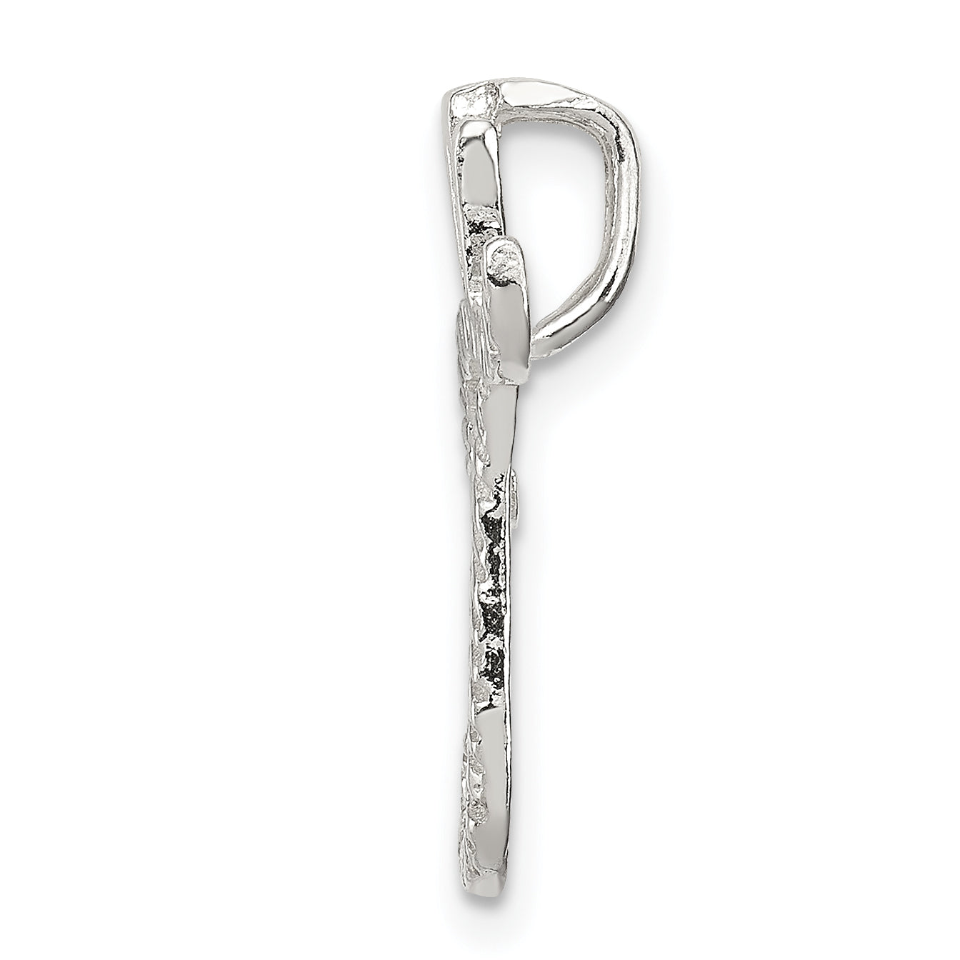 Sterling Silver 925 Letter T Pendant with Anti-Tarnish Finish Secondary image