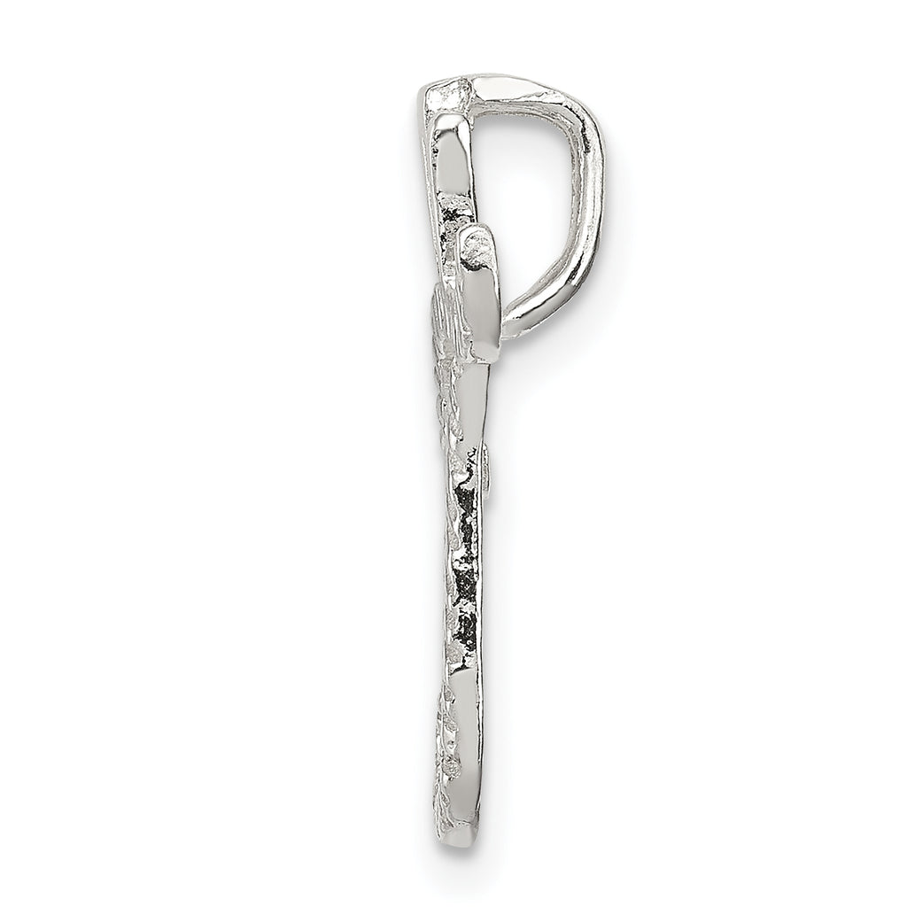 Sterling Silver 925 Letter T Pendant with Anti-Tarnish Finish