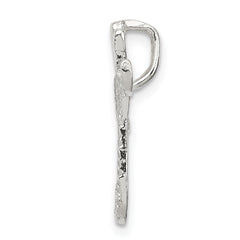 Sterling Silver 925 Letter T Pendant with Anti-Tarnish Finish