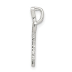 Sophia Jewelers Sterling Silver Letter V Pendant with Polished Finish