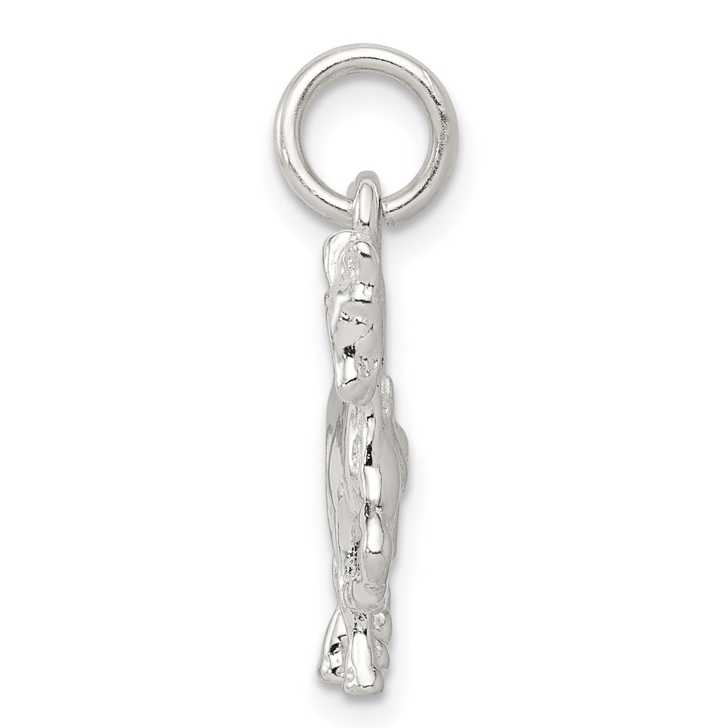 Sterling Silver 925 Horse Charm with Polished Finish Elegant Design